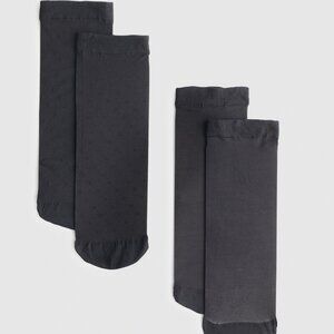 [NWT] Madewell Black Sheer Ankle Socks [Set of 2]